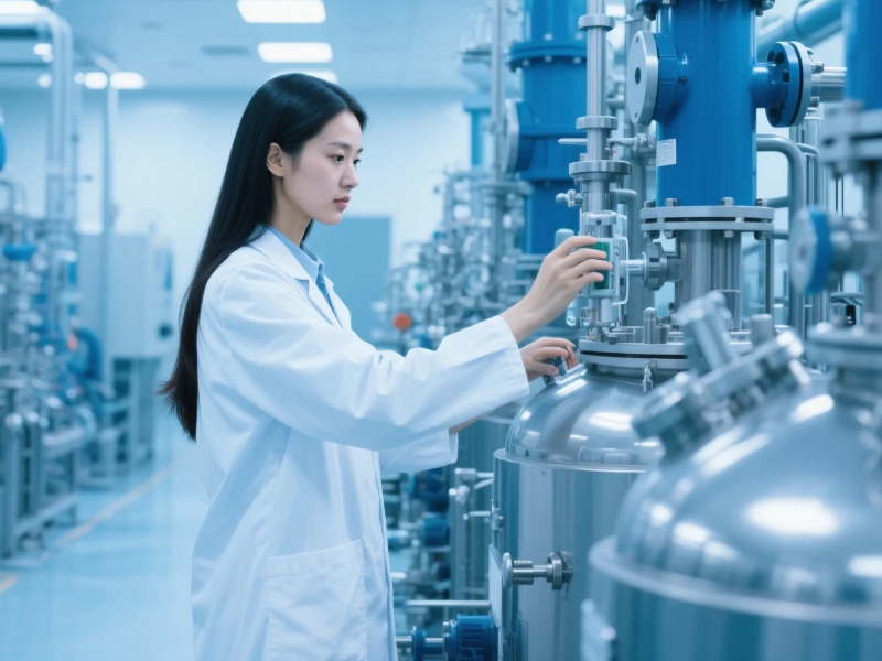 制藥企業(yè)反應釜生產現場